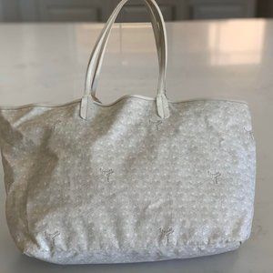 Goyard White Goyardine St. Saint Louis White Tote